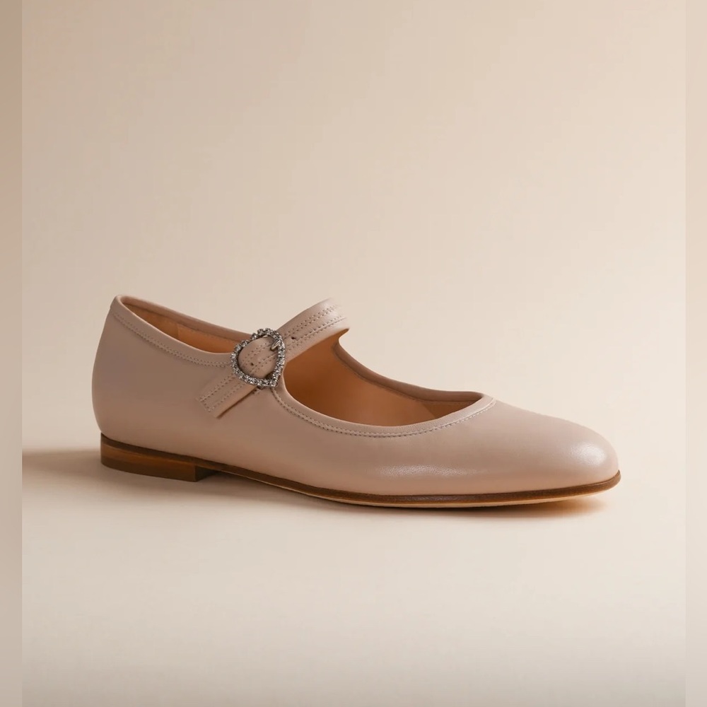 Brother Vellies picnic shoe in yoko - leather Mary Jane with embellished buckle